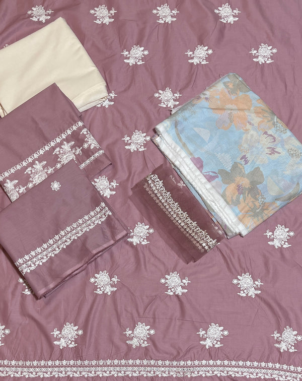 Cross stitch emb 3pc suit lawn