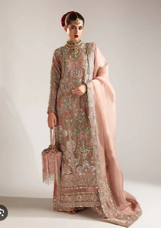 Same as Hussain Rehar formal 3pc suit organza Advance Booking & Advance payment
