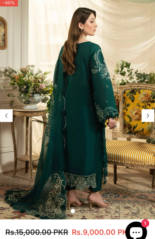 💯 Original Aneela Rizwan luxury lawn 3pc suit