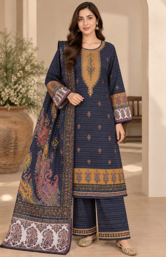 Gul Ahmed emb winter 3pc unstitch