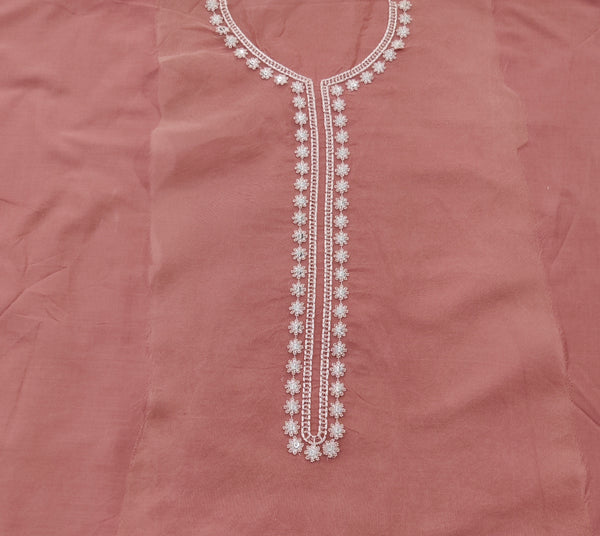 Cross stitch plain 2pc suite lawn with neck patch