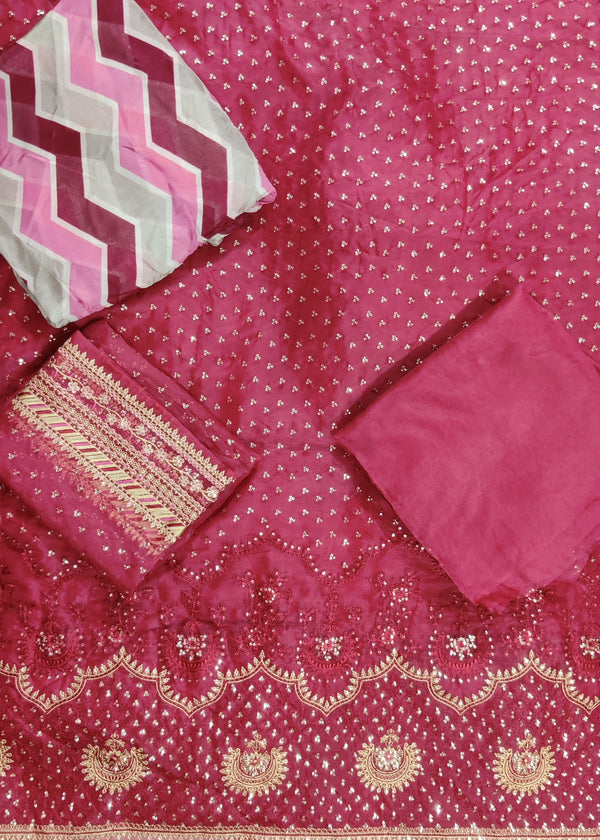 Cross stitch formal 2pc shirt and dupatta with slip