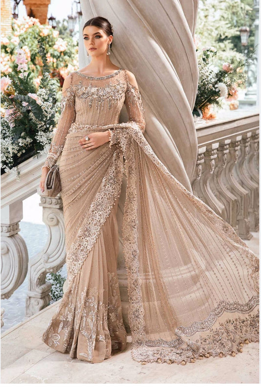 Same as Maria b formal saree chiffon unstitch