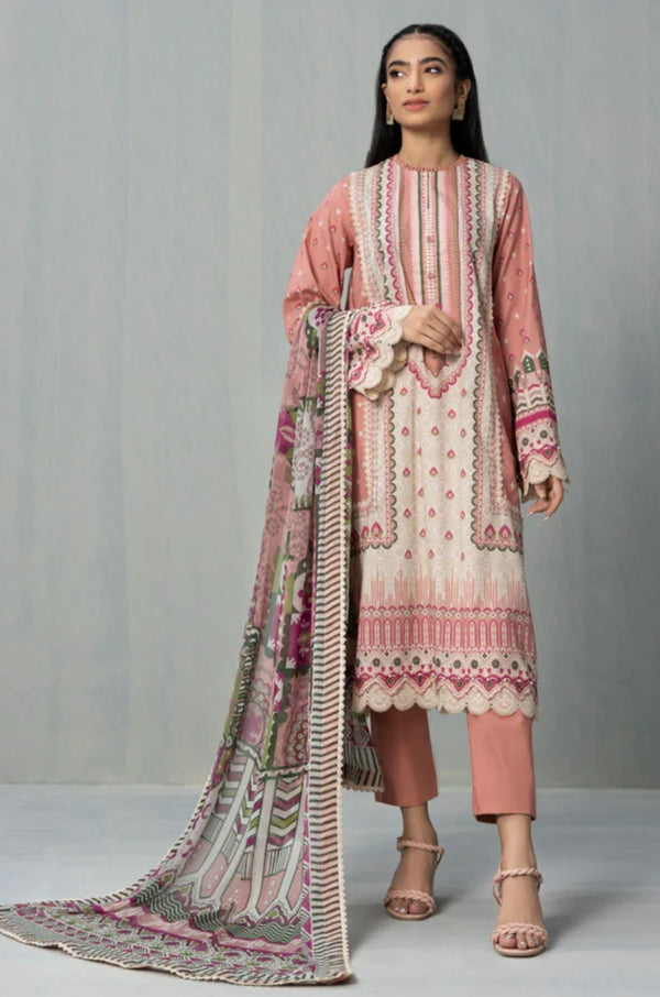 Sapphire printed lawn 3pc