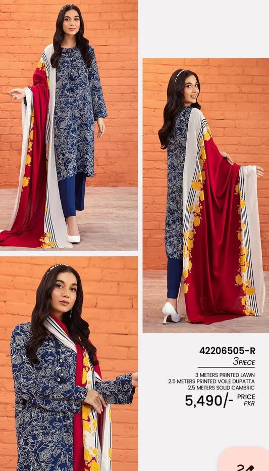 Nishat printed lawn 3pc