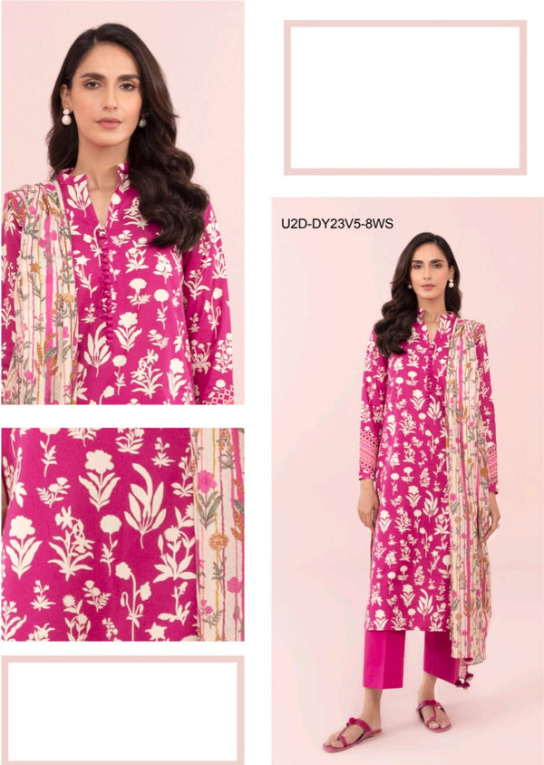 Sapphire printed lawn 3pc
