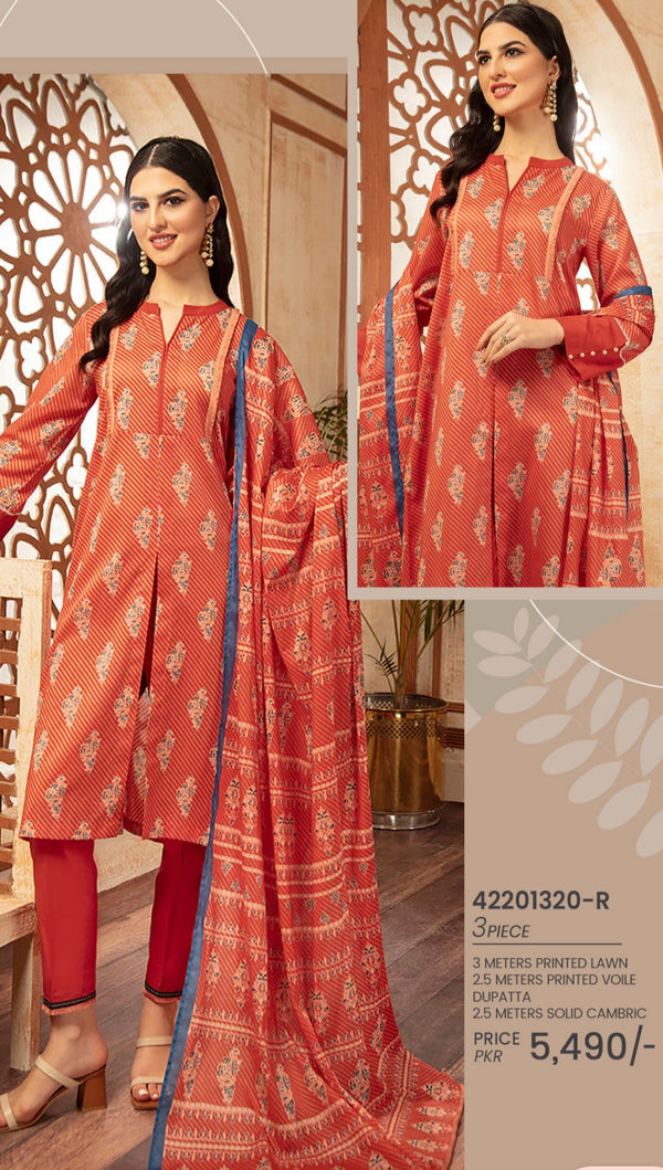 Nishat printed lawn 3pc