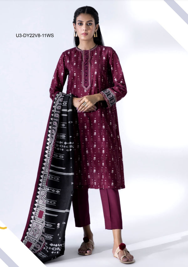 Sapphire printed lawn 3pc