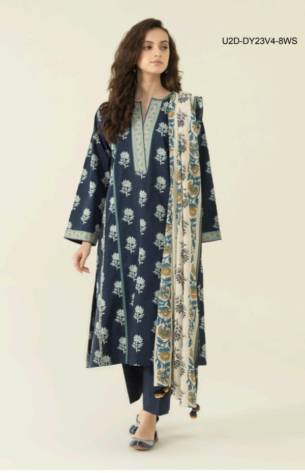 Sapphire printed lawn 3pc