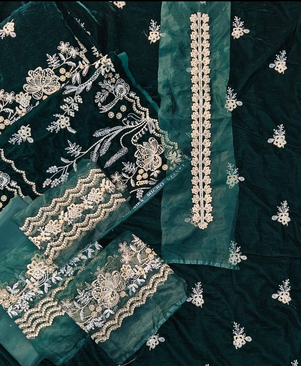 Cross stitch emb velvet 3pc