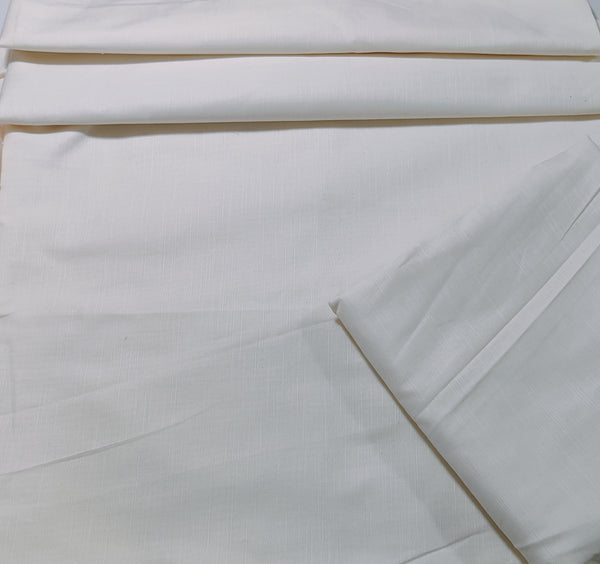 Cross stitch plain Khaddar 2pc white